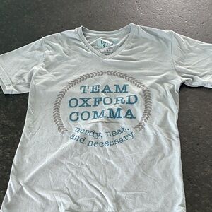 LITJOY Size S Team Oxford Comma Graphic T-Shirt